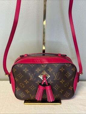Louis Vuitton Monogram Santonge Coquelicot Pink Crossbody Shoulder Bag 2018